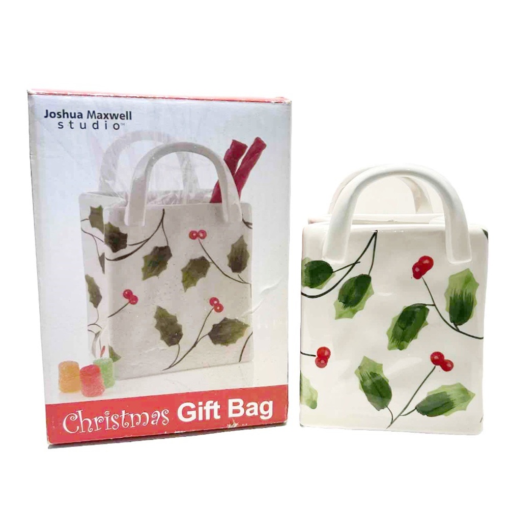 Joshua Maxwell Studio Ceramic Decorative Container Flower Pot Christmas Gift Bag